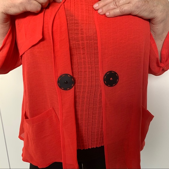 Babette 2 piece coral blouse - Picture 3 of 5